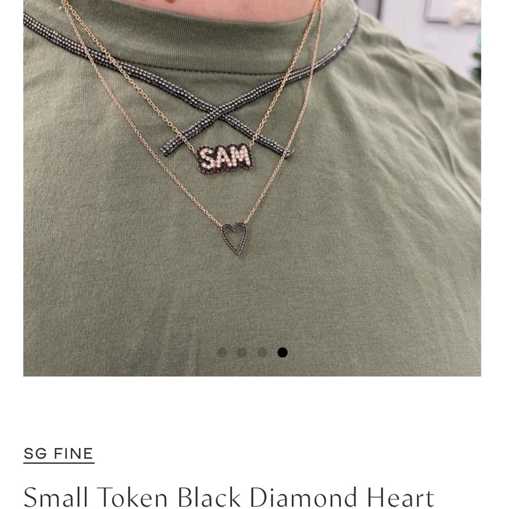 Gold Heart Pendant Necklace - Picture 5 of 6